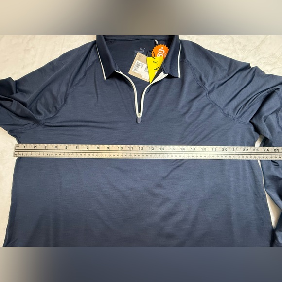 Puma Women's Navy Long Sleeve Polo - Picture 5 of 8